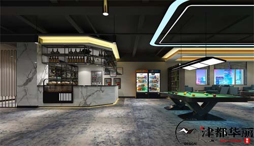 銀川臺球館裝修設計項目|津都華麗設計