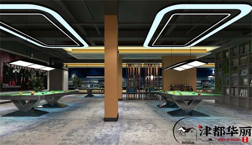 銀川臺球館裝修設計項目|津都華麗設計