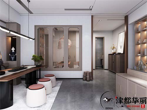 銀川茶樓裝修設(shè)計項目|津都華麗設(shè)計
